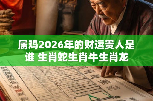 属鸡2026年的财运贵人是谁 生肖蛇生肖牛生肖龙