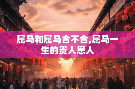 属马和属马合不合,属马一生的贵人恩人