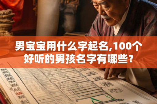 男宝宝用什么字起名,100个好听的男孩名字有哪些？