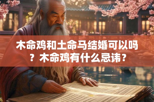 木命鸡和土命马结婚可以吗？木命鸡有什么忌讳？