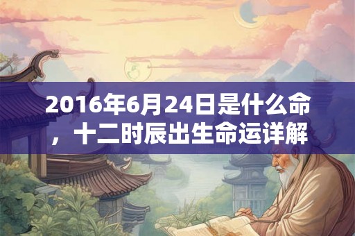 2016年6月24日是什么命，十二时辰出生命运详解