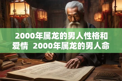2000年属龙的男人性格和爱情  2000年属龙的男人命运好不好