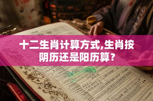 十二生肖计算方式,生肖按阴历还是阳历算？