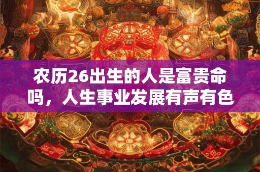农历26出生的人是富贵命吗，人生事业发展有声有色！