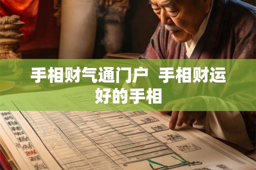 手相财气通门户  手相财运好的手相