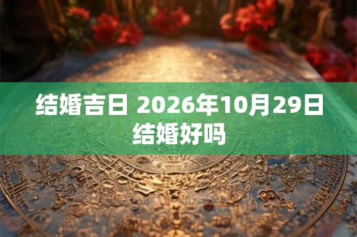 结婚吉日 2026年10月29日结婚好吗