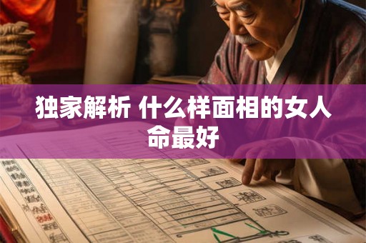 独家解析 什么样面相的女人命最好
