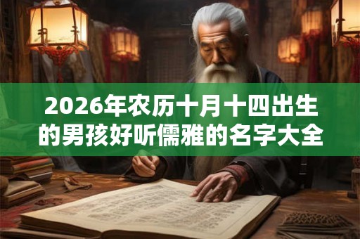2026年农历十月十四出生的男孩好听儒雅的名字大全
