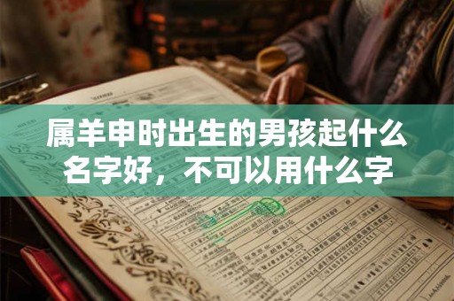 属羊申时出生的男孩起什么名字好，不可以用什么字