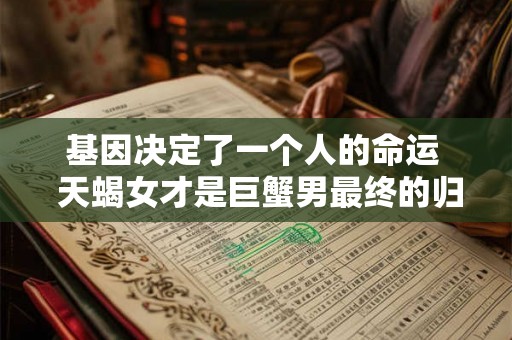 基因决定了一个人的命运  天蝎女才是巨蟹男最终的归宿