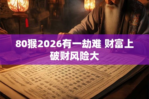 80猴2026有一劫难 财富上破财风险大