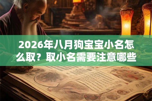 2026年八月狗宝宝小名怎么取？取小名需要注意哪些？