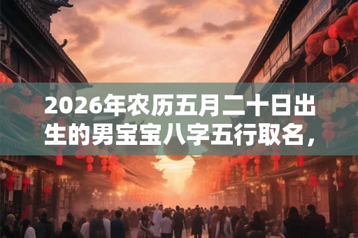 2026年农历五月二十日出生的男宝宝八字五行取名，霸气响亮的名字大全