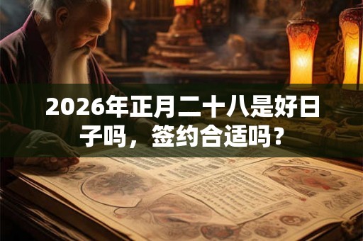 2026年正月二十八是好日子吗，签约合适吗？