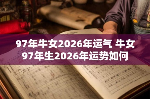 97年牛女2026年运气 牛女97年生2026年运势如何