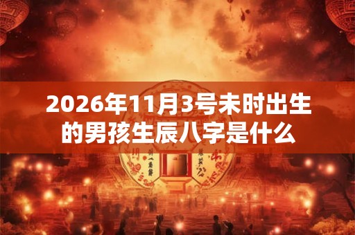 2026年11月3号未时出生的男孩生辰八字是什么 2026年11月3号未时出生的男孩生辰八字是什么