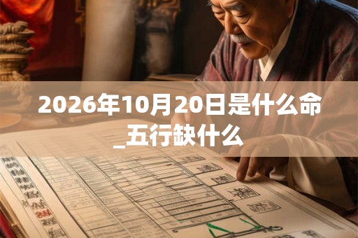 2026年10月20日是什么命_五行缺什么