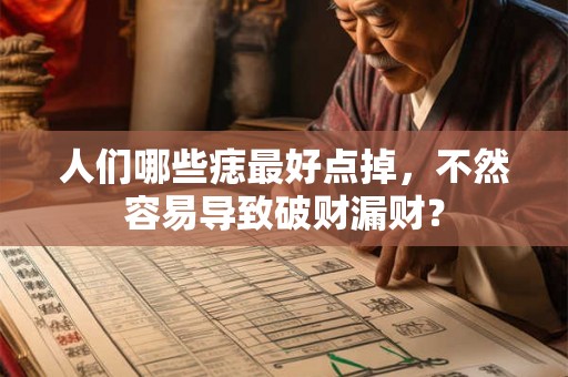 人们哪些痣最好点掉，不然容易导致破财漏财？
