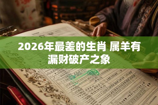 2026年最差的生肖 属羊有漏财破产之象 2026年最差的生肖 属羊有漏财破产之象