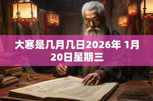 大寒是几月几日2026年 1月20日星期三
