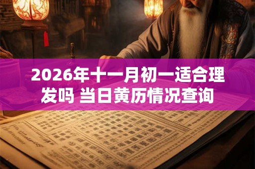 2026年十一月初一适合理发吗 当日黄历情况查询