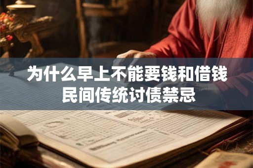 为什么早上不能要钱和借钱 民间传统讨债禁忌 为什么早上不能要钱和借钱 民间传统讨债禁忌