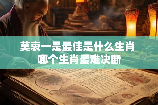 莫衷一是最佳是什么生肖 哪个生肖最难决断