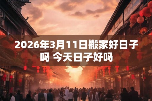2026年3月11日搬家好日子吗 今天日子好吗
