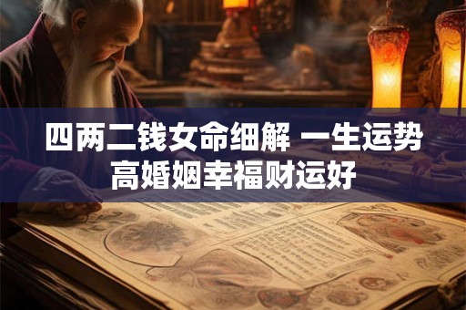 四两二钱女命细解 一生运势高婚姻幸福财运好