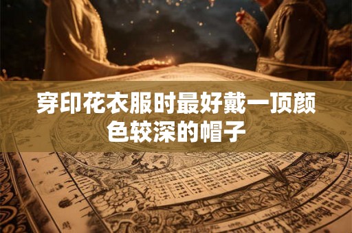 穿印花衣服时最好戴一顶颜色较深的帽子