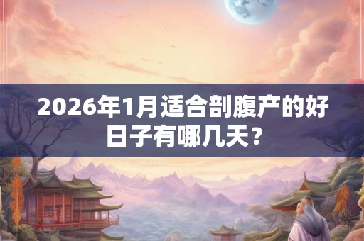2026年1月适合剖腹产的好日子有哪几天？