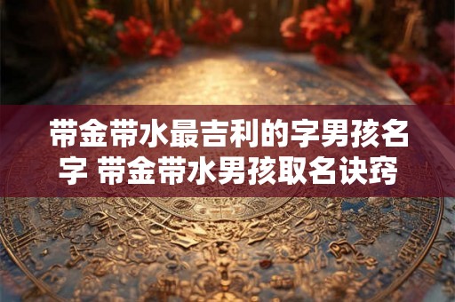 带金带水最吉利的字男孩名字 带金带水男孩取名诀窍