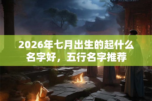 2026年七月出生的起什么名字好，五行名字推荐