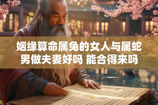 姻缘算命属兔的女人与属蛇男做夫妻好吗 能合得来吗