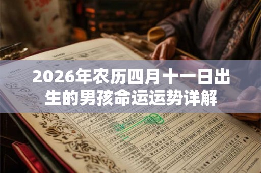 2026年农历四月十一日出生的男孩命运运势详解