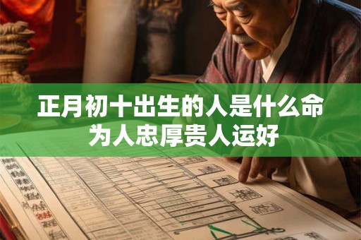 正月初十出生的人是什么命 为人忠厚贵人运好