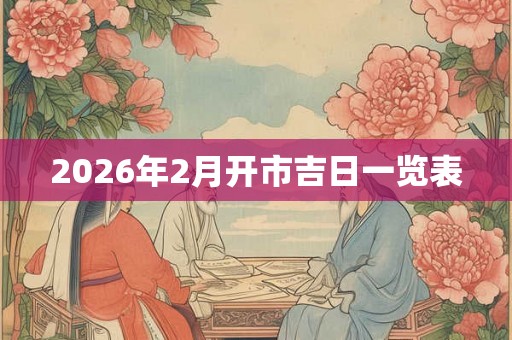 2026年2月开市吉日一览表