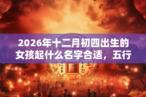 2026年十二月初四出生的女孩起什么名字合适，五行属什么