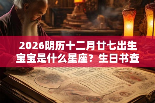 2026阴历十二月廿七出生宝宝是什么星座？生日书查询！