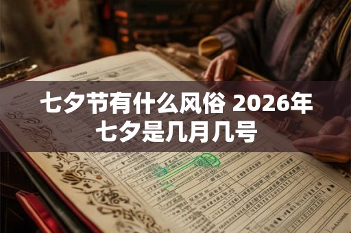 七夕节有什么风俗 2026年七夕是几月几号