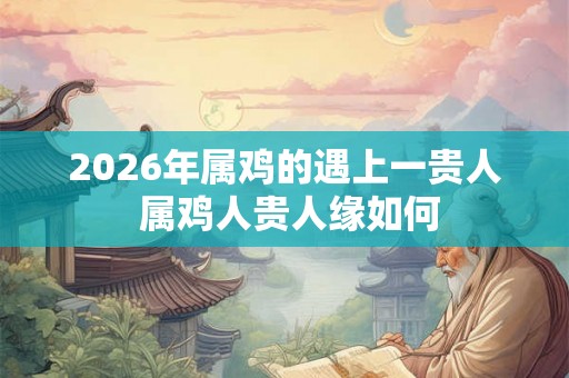 2026年属鸡的遇上一贵人 属鸡人贵人缘如何