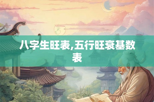 八字生旺表,五行旺衰基数表