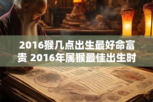 2016猴几点出生最好命富贵 2016年属猴最佳出生时间
