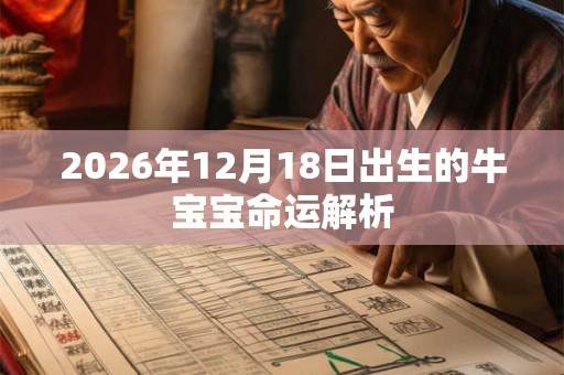 2026年12月18日出生的牛宝宝命运解析