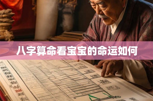 八字算命看宝宝的命运如何