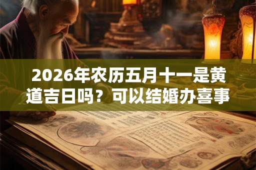 2026年农历五月十一是黄道吉日吗？可以结婚办喜事吗？