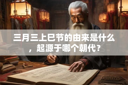 三月三上巳节的由来是什么，起源于哪个朝代？