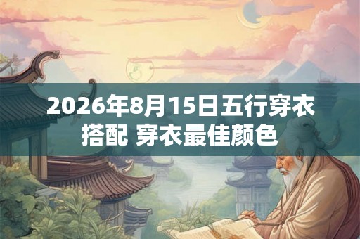 2026年8月15日五行穿衣搭配 穿衣最佳颜色