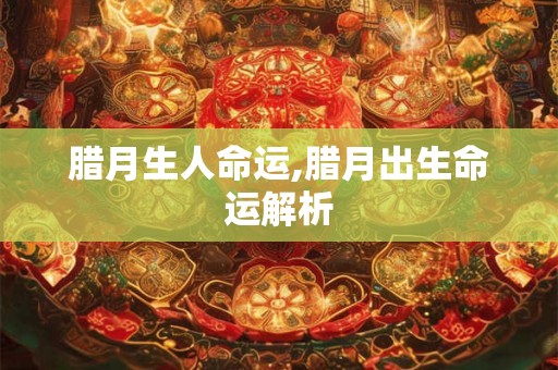 腊月生人命运,腊月出生命运解析