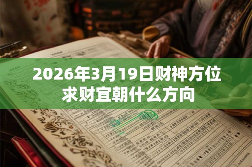 2026年3月19日财神方位 求财宜朝什么方向